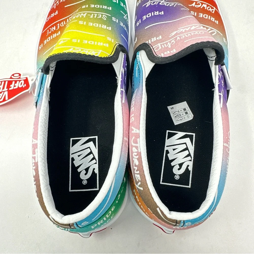 Vans Classic Slip On Pride Rainbow Sneakers - Picture 5 of 8